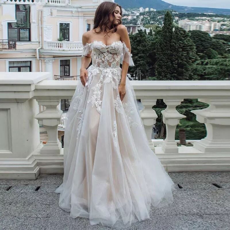Lace Wedding Dress Back View