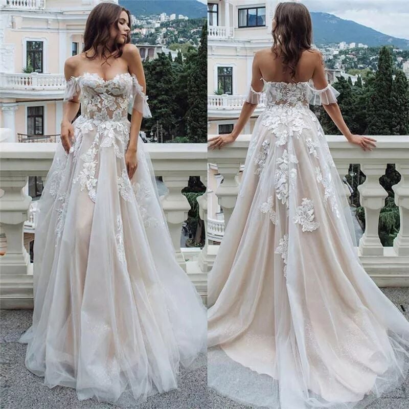 Lace Wedding Dress Side View