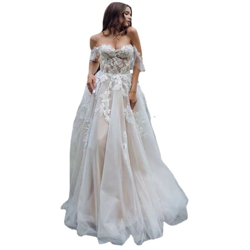 Lace Wedding Dress in Natural Light