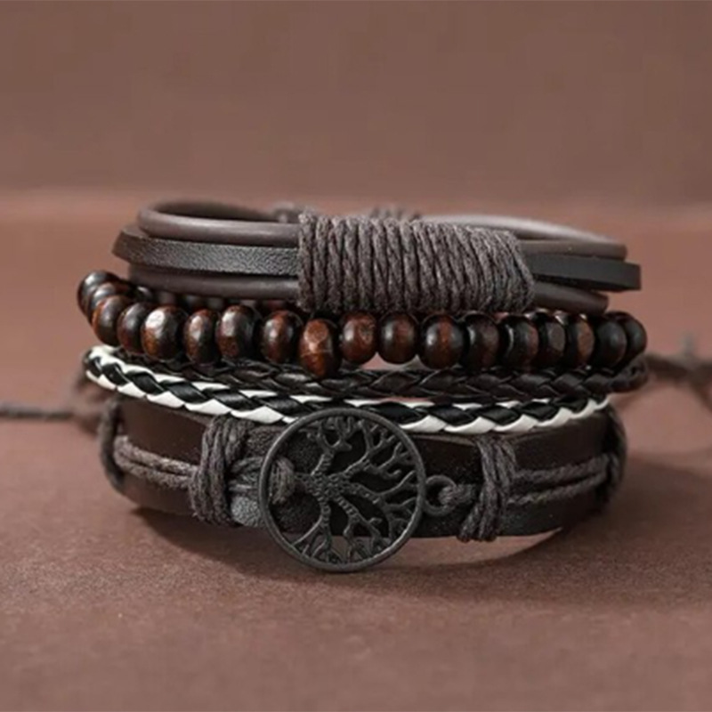Vintage Weave Men's Bracelet on Wrist