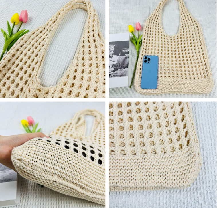 Tote Beach Knitted Hollow Bag 1
