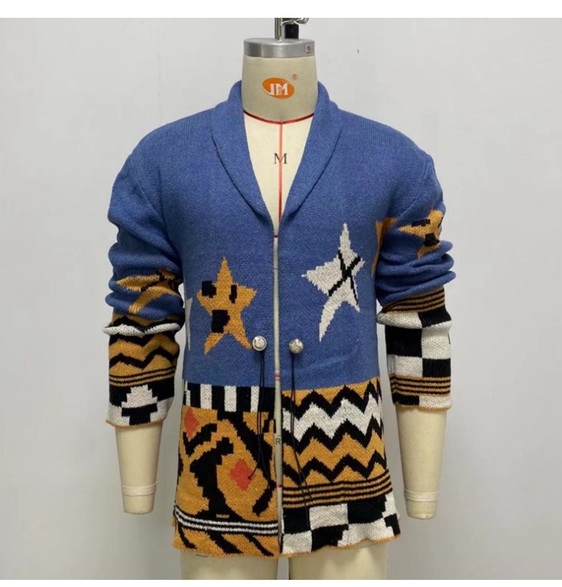 Lapel Mid-length Cardigan Sweater Coat Image 3