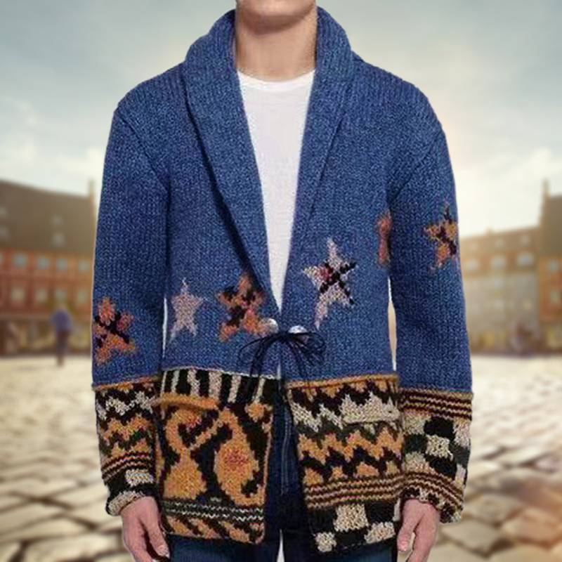 Lapel Mid-length Cardigan Sweater Coat Image 6