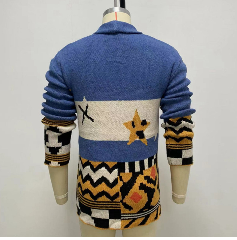 Lapel Mid-length Cardigan Sweater Coat Image 5