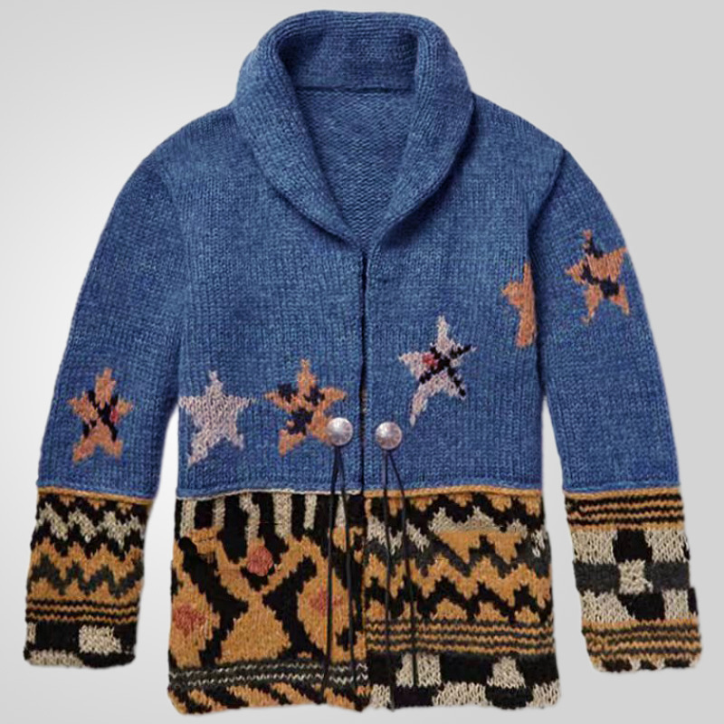 Lapel Mid-length Cardigan Sweater Coat Image 2