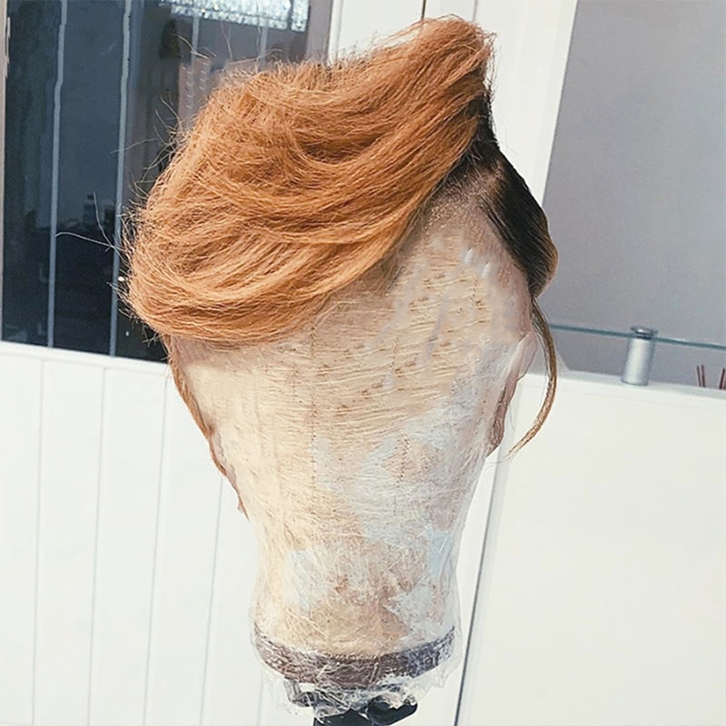 Fluffy Black Gradient Brown Wig Image 2