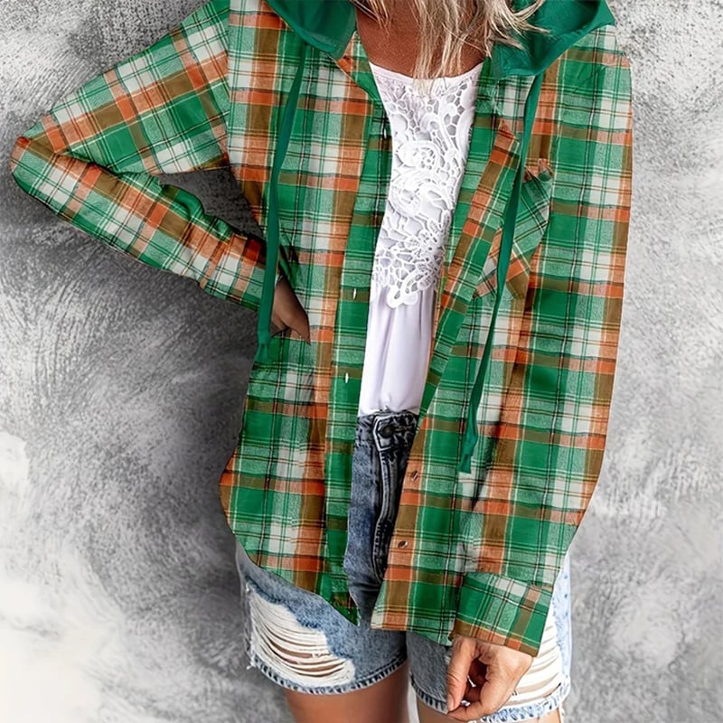 Hooded Sweater Breasted Casual Overshirt Image 3