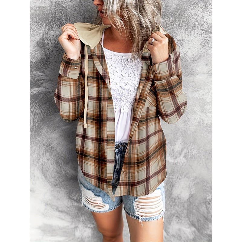 Hooded Sweater Breasted Casual Overshirt Image 4