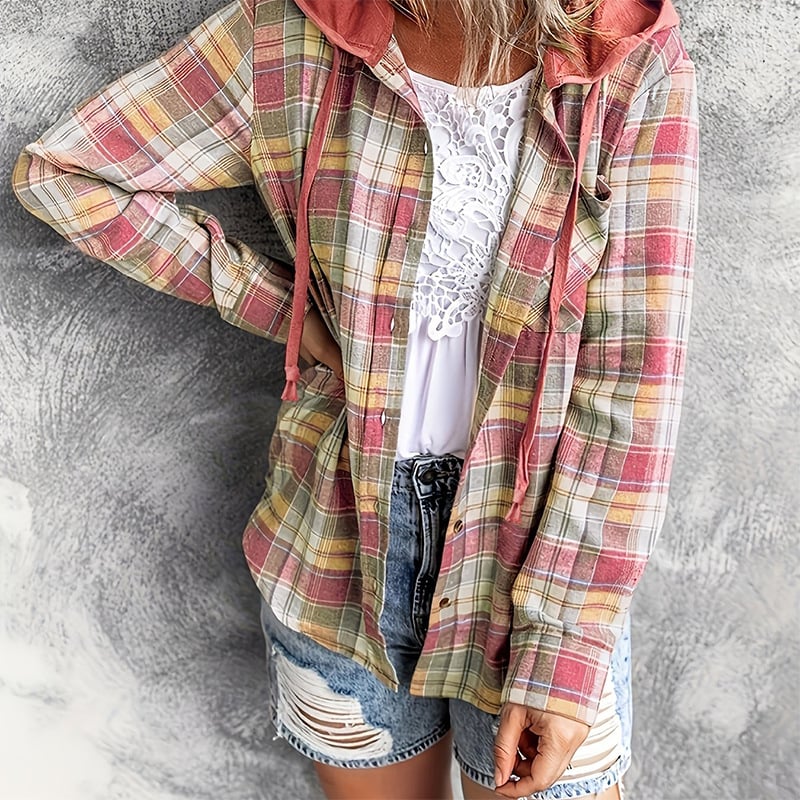 Hooded Sweater Breasted Casual Overshirt Image 2