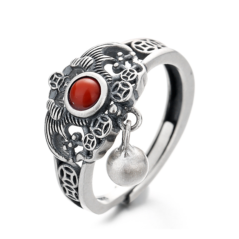 Copper Coin Southern Red Agate Ring 2