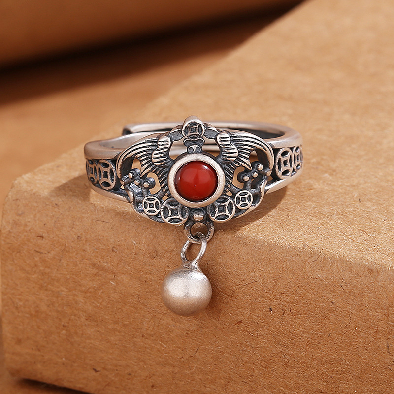 Copper Coin Southern Red Agate Ring 1
