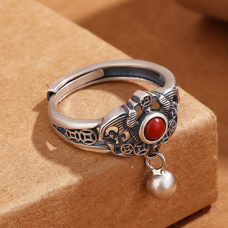 Copper Coin Southern Red Agate Ring 4