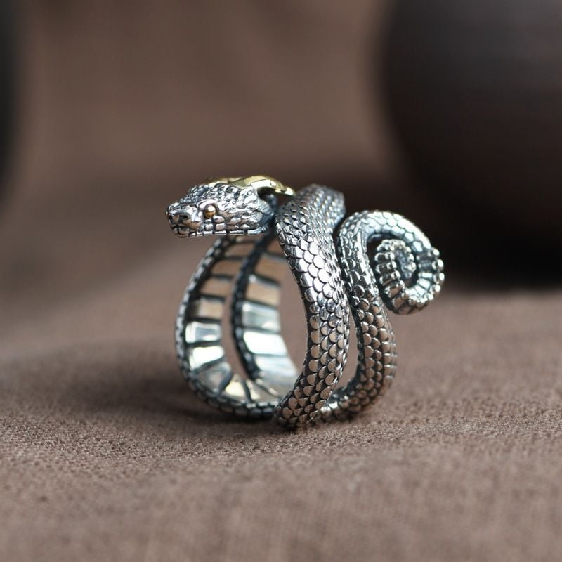 Dark Punk Snake Ring 5