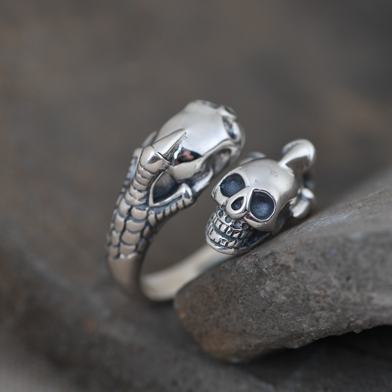 S925 Silver Retro Adjustable Ring
