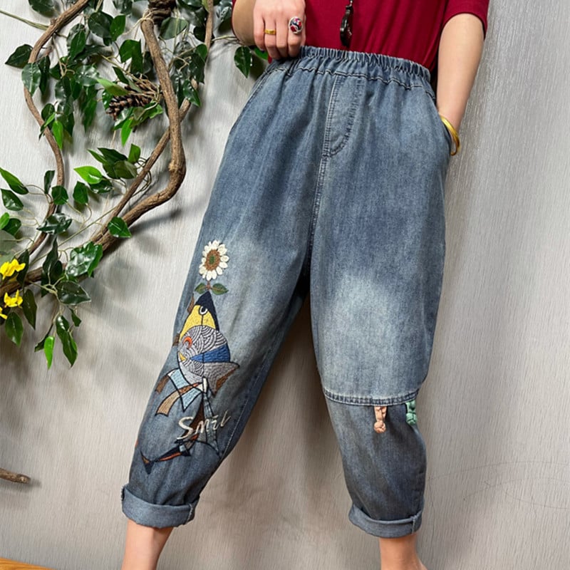 Vintage Embroidered Jeans 2