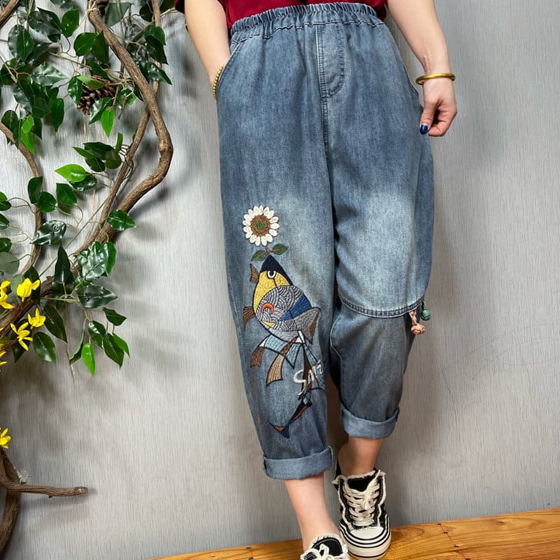 Vintage Embroidered Jeans 3