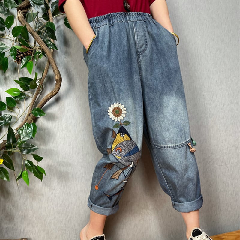 Vintage Embroidered Jeans 6