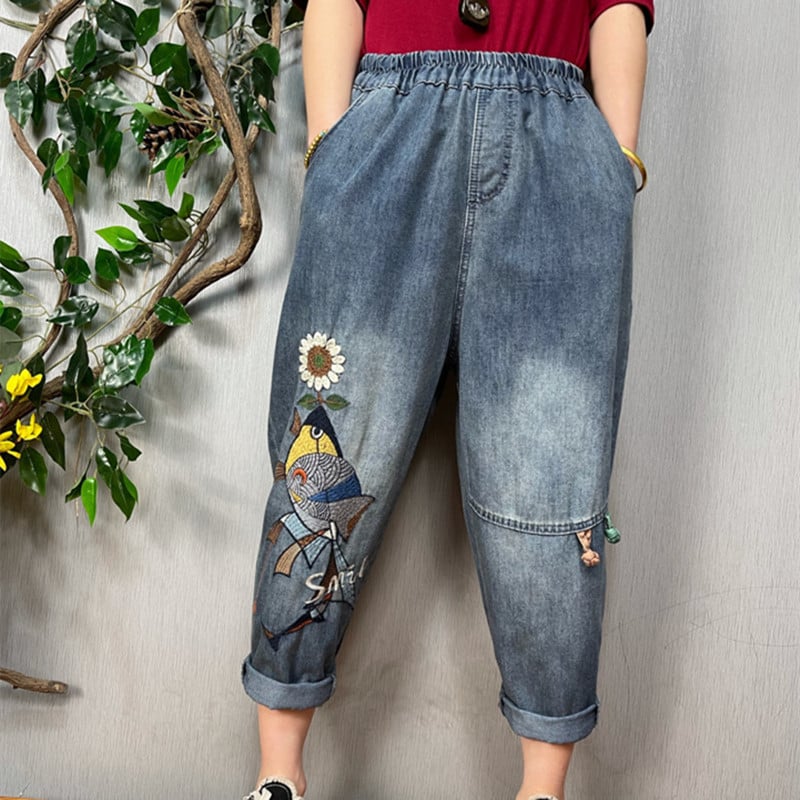 Vintage Embroidered Jeans 4