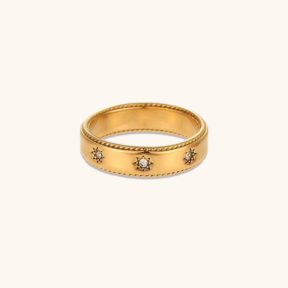 Vintage Zircon Star Ring 3