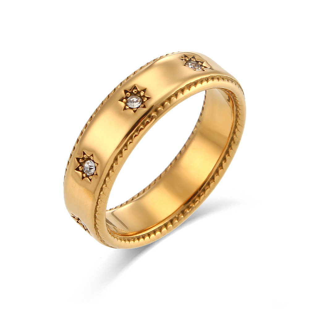 Vintage Zircon Star Ring 6