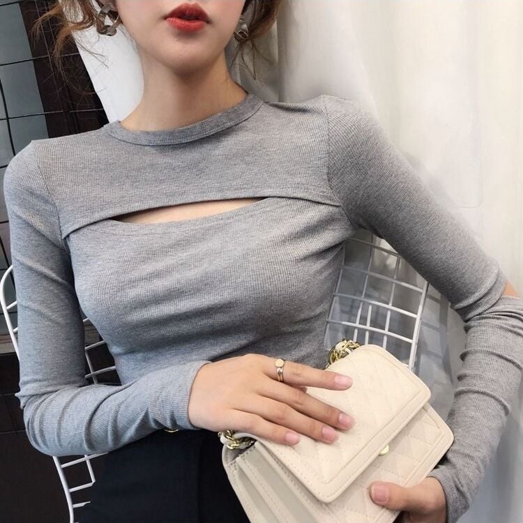 Cotton Long Sleeved T-shirt - Image 1