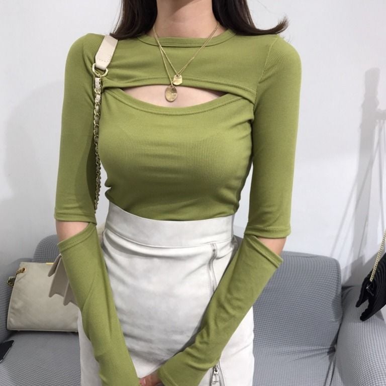 Cotton Long Sleeved T-shirt - Image 7