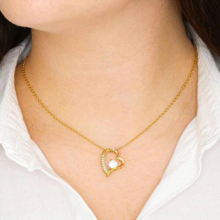 Heart Necklace with Greeting Card