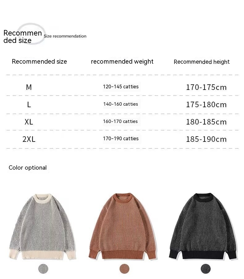 Round Neck Striped Sweater