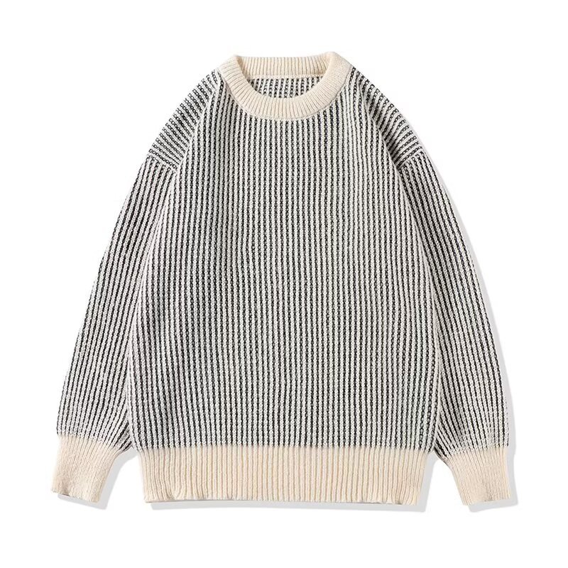 Round Neck Striped Sweater