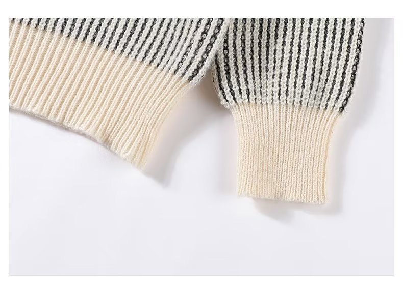 Round Neck Striped Sweater