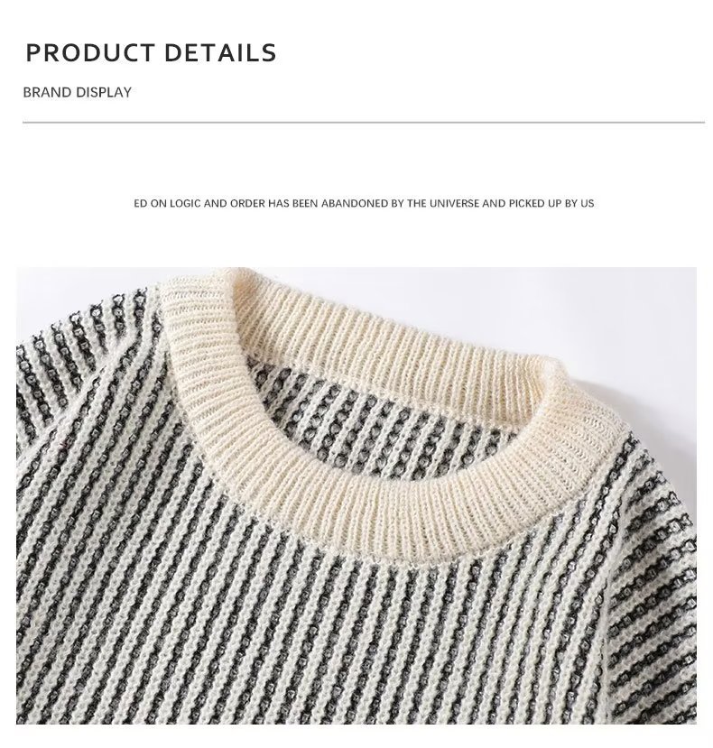 Round Neck Striped Sweater