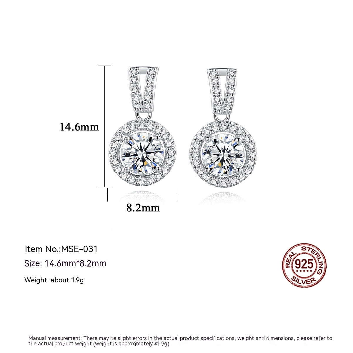 PAG & MAG Moissanite Earrings