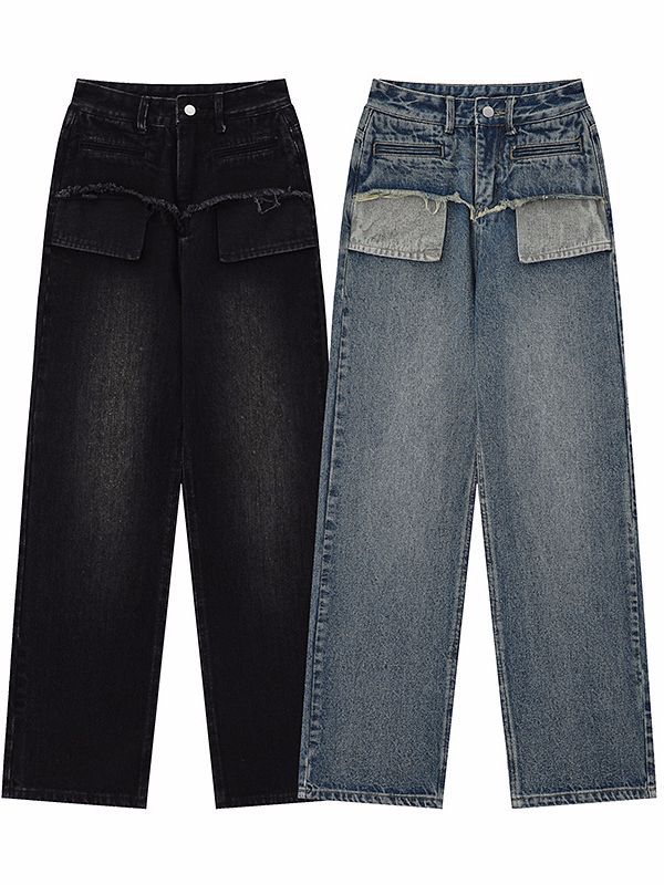 Retro Distressed Straight Jeans Image 7