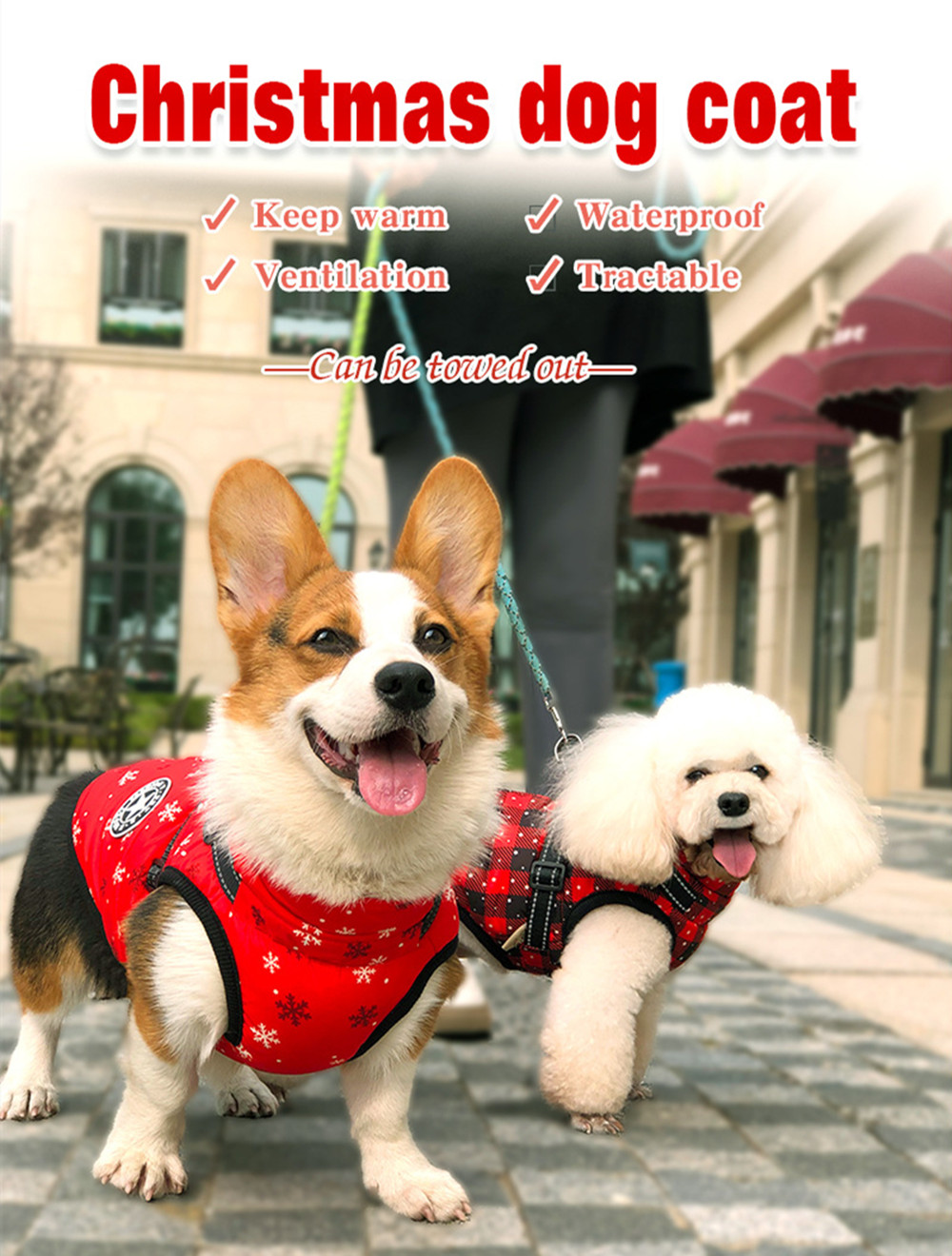 Christmas Dog Coat - Color Option 2