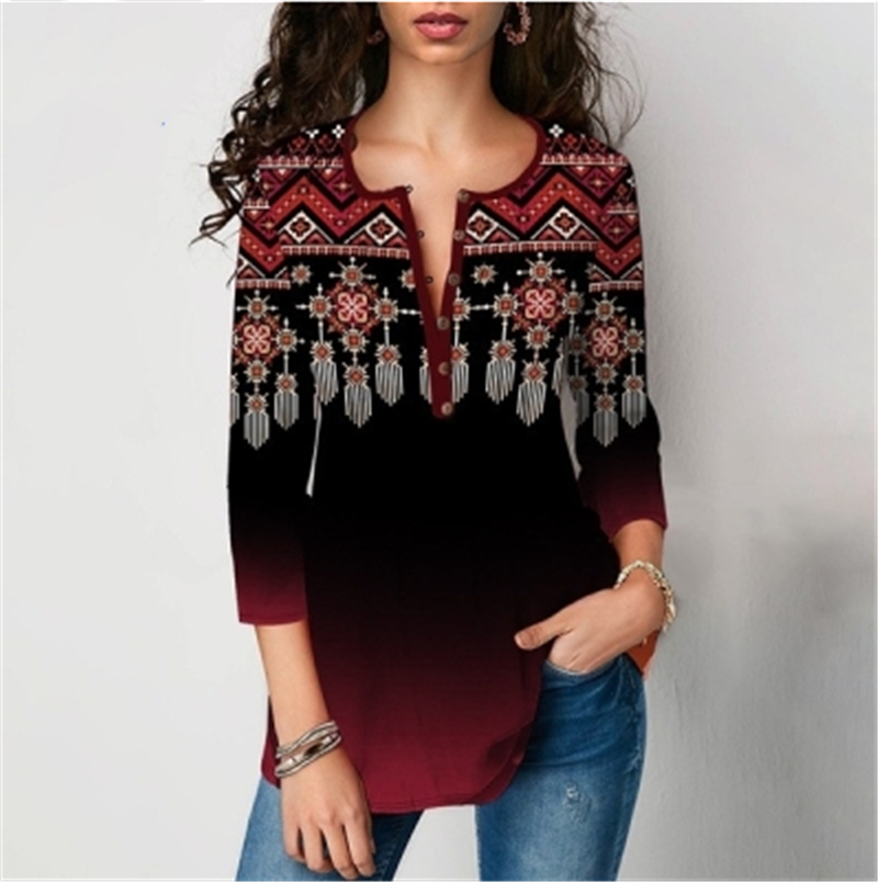 Purple Printed Blouse