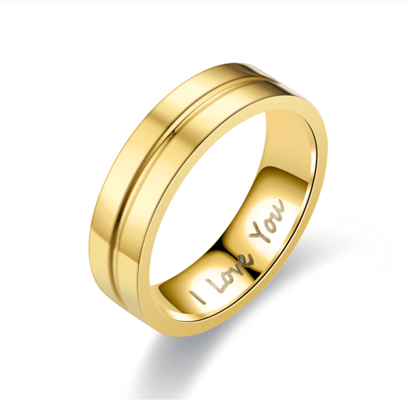 Titanium Steel Couple Ring 7
