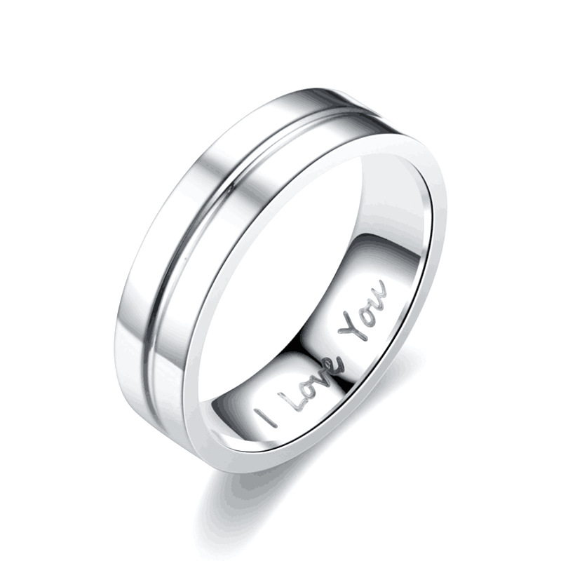 Titanium Steel Couple Ring 9