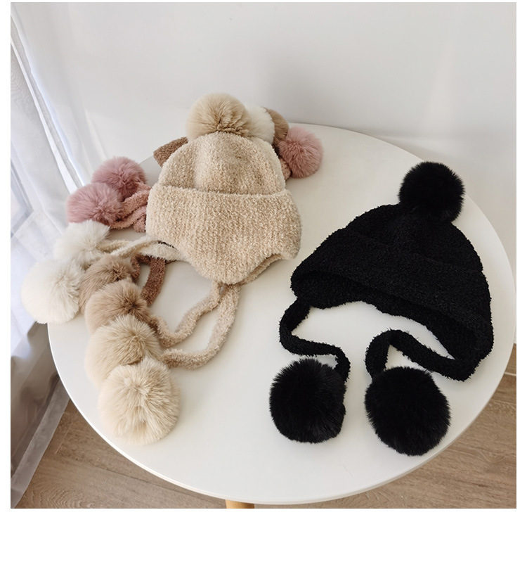 Cute Campus Zaihuile Earflaps Thermal Knitting Woolen Cap Image 2
