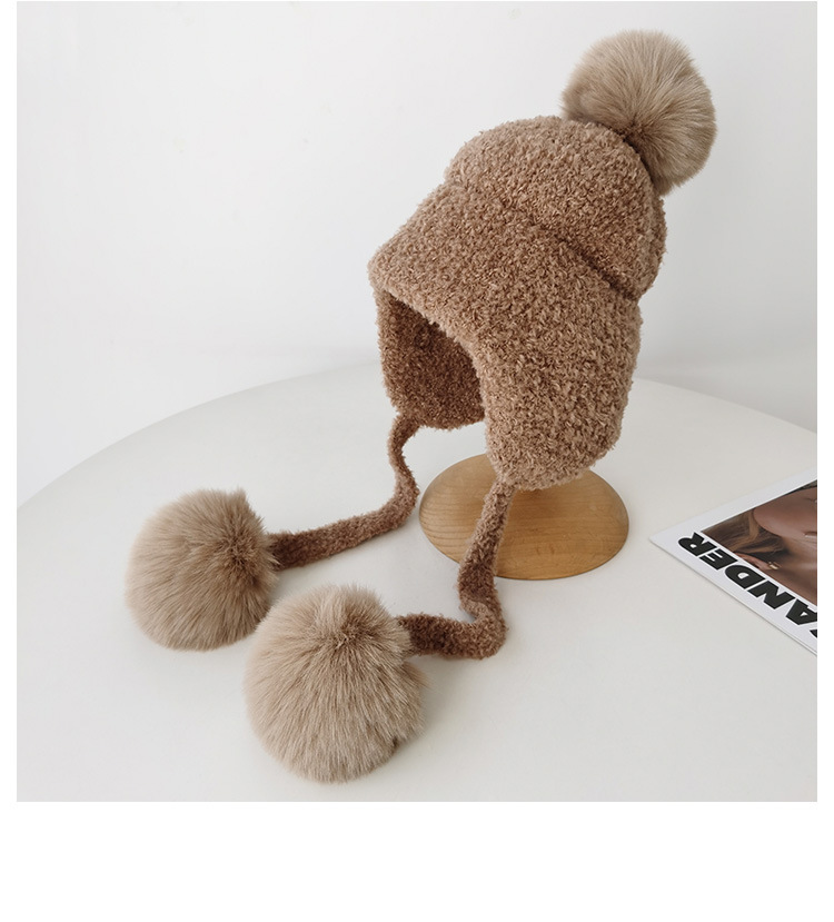 Cute Campus Zaihuile Earflaps Thermal Knitting Woolen Cap Image 6