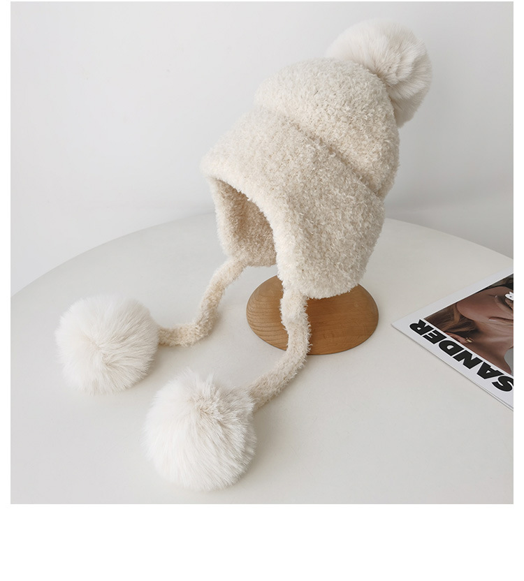 Cute Campus Zaihuile Earflaps Thermal Knitting Woolen Cap Image 4