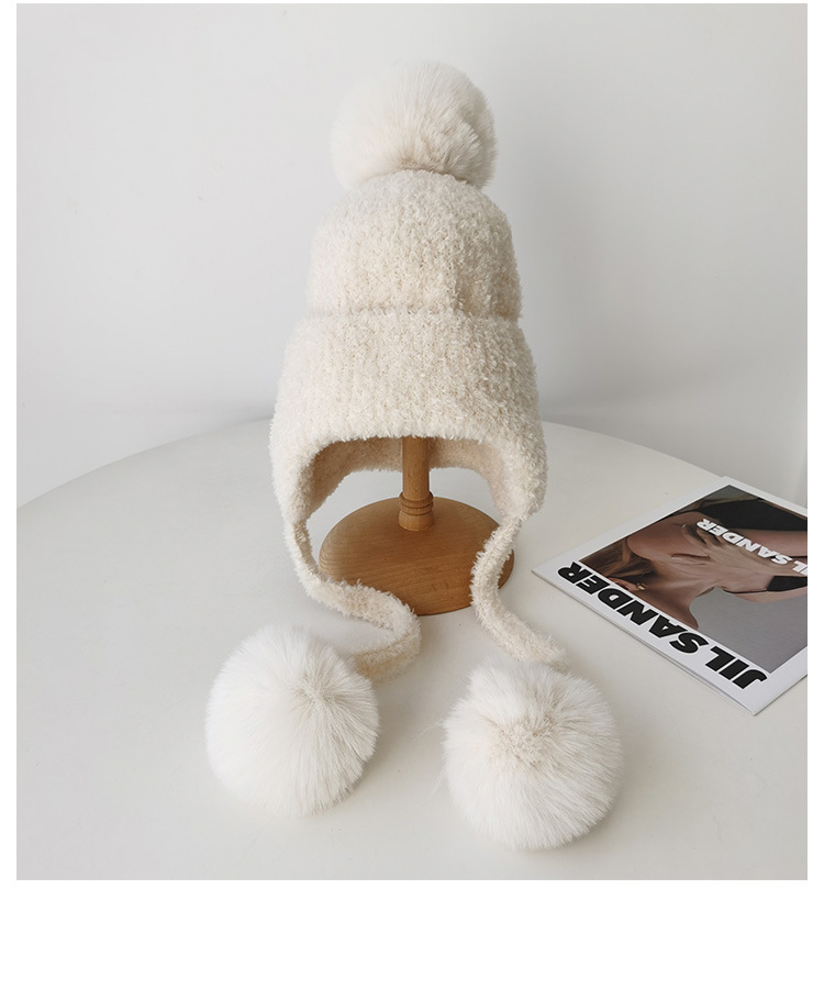 Cute Campus Zaihuile Earflaps Thermal Knitting Woolen Cap Image 9