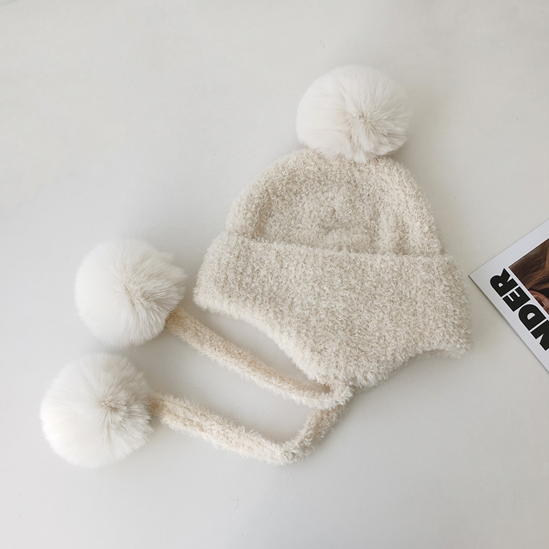 Cute Campus Zaihuile Earflaps Thermal Knitting Woolen Cap Image 7
