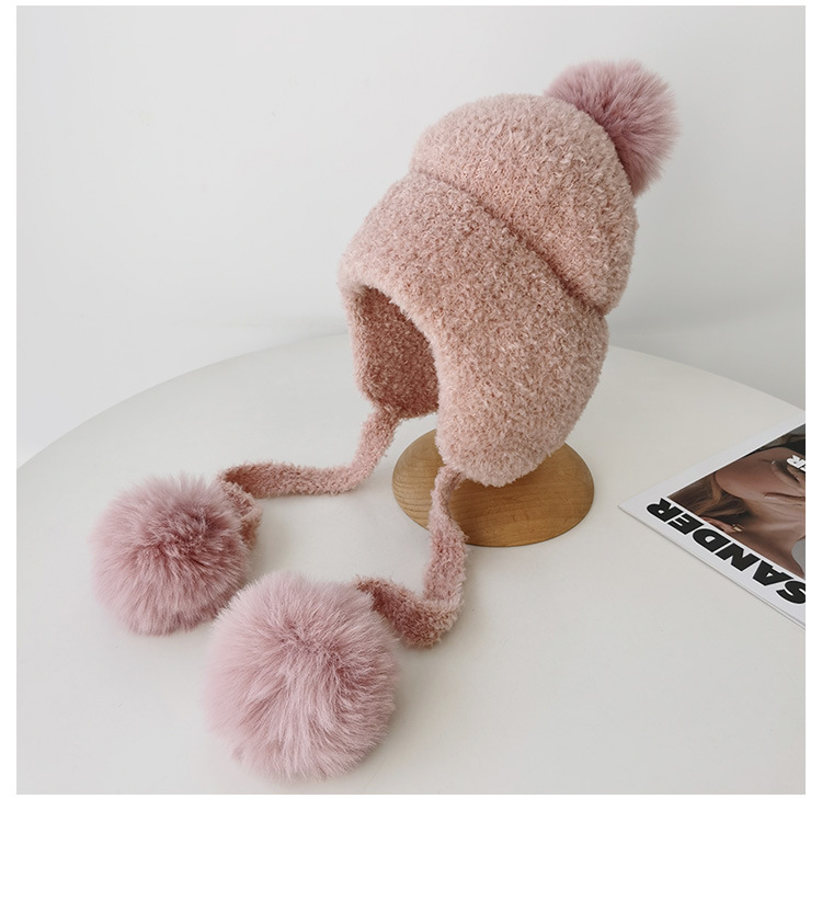 Cute Campus Zaihuile Earflaps Thermal Knitting Woolen Cap Image 3