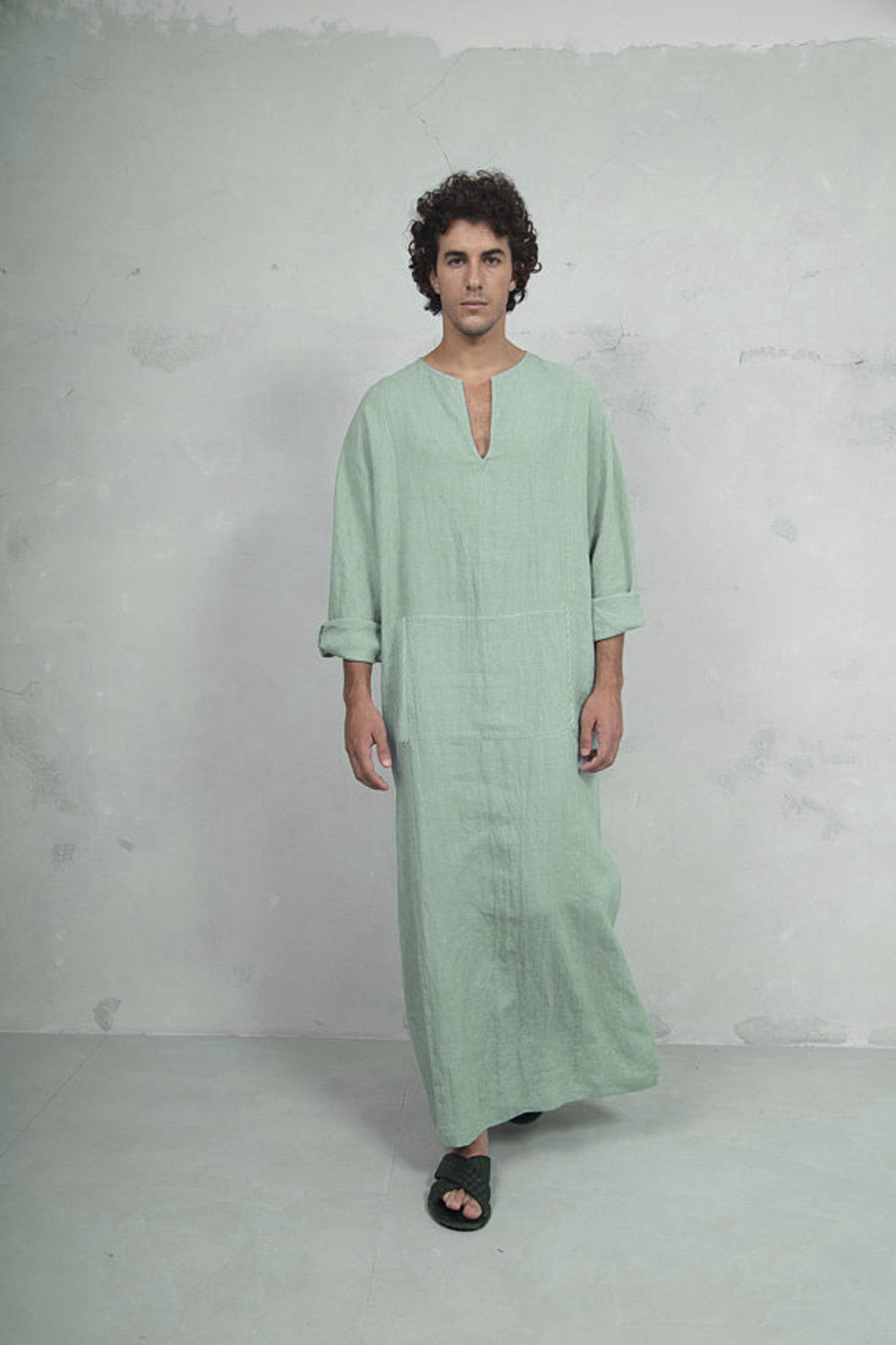 Cotton And Linen Ethnic Style Men's T-shirt Image 3