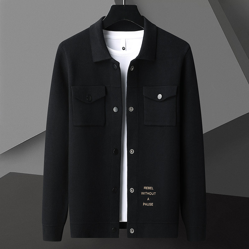 Men's Cardigan Sweater Coat Image 3