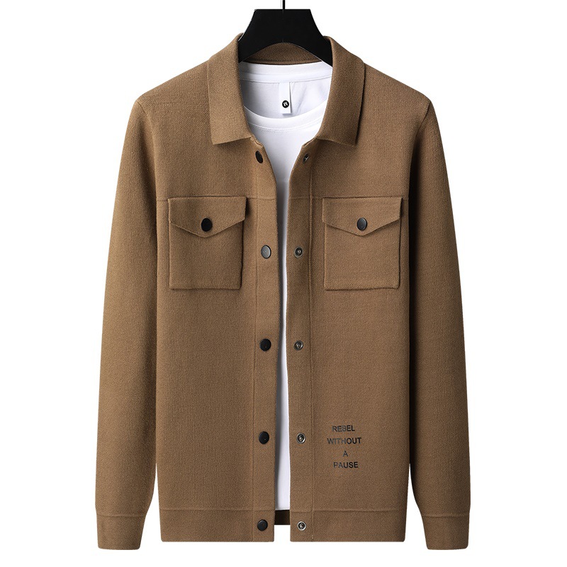 Men's Cardigan Sweater Coat Image 5