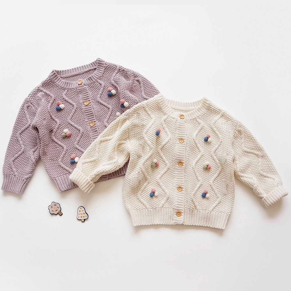 Children's Hand-Crochet Knit Cardigan