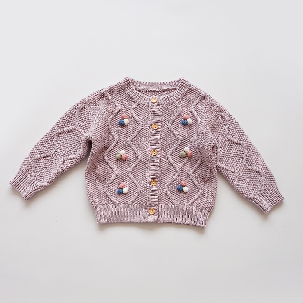 Children's Hand-Crochet Knit Cardigan