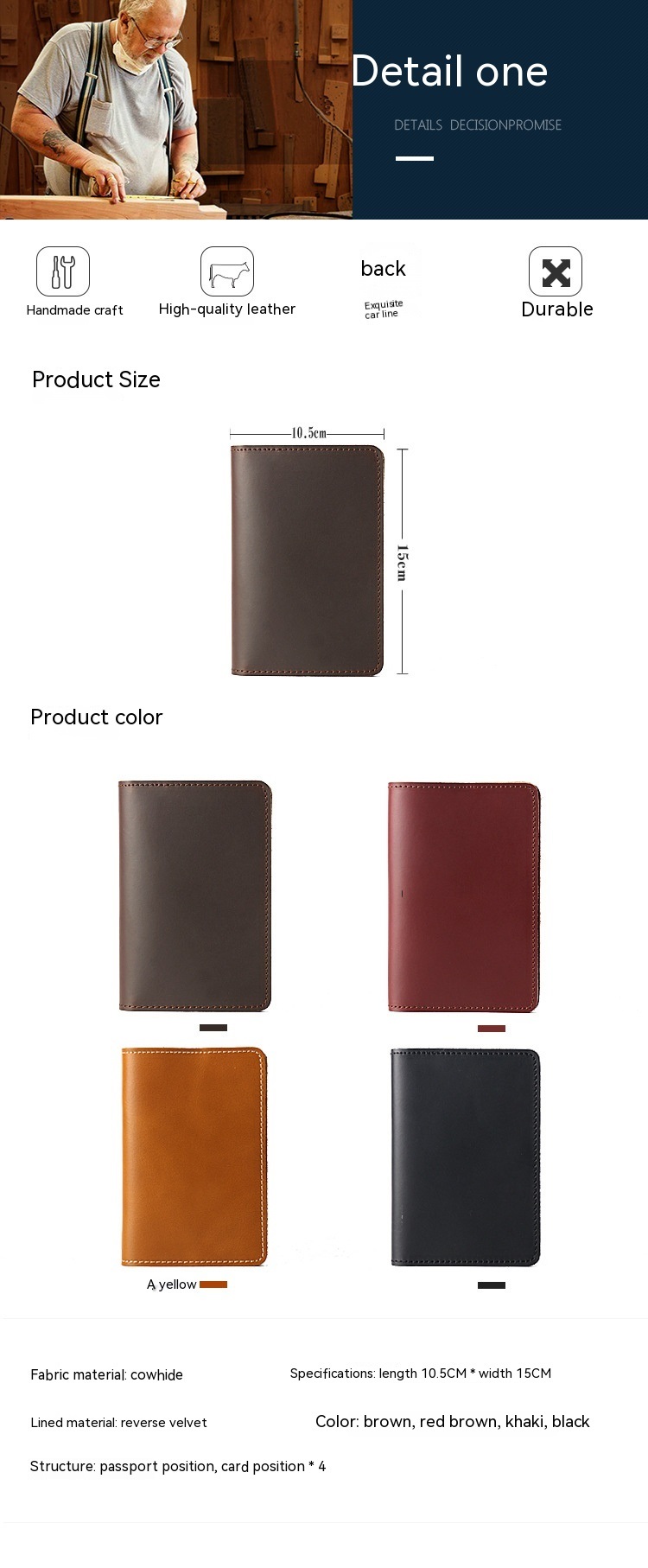 Genuine Leather Passport Holder 2