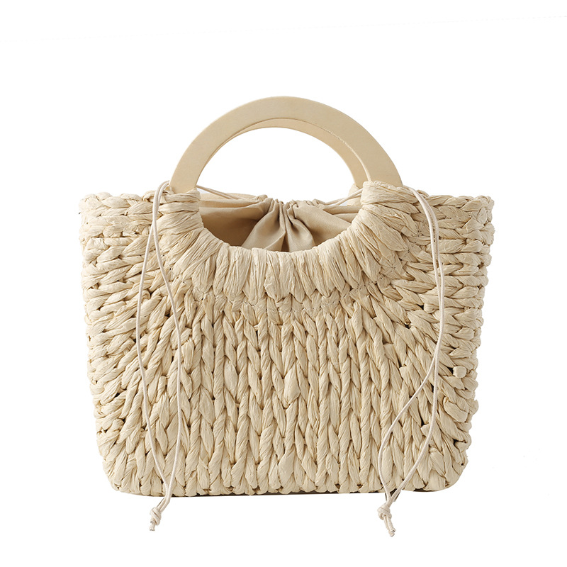 Women's Fashion Simple Handmade Straw Bag 4